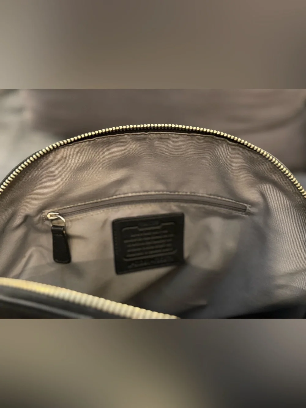Coach Black Leather Dome Satchel